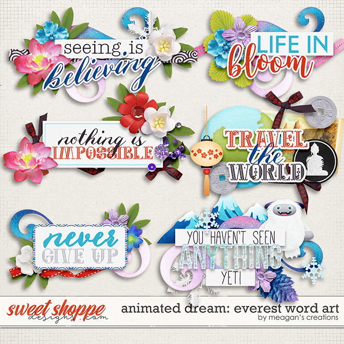 Animated Dream: Everest Word art by Meagan's Creations