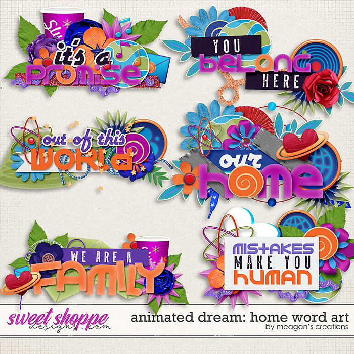 Animated Dream: Home Word Art by Meagan's Creations