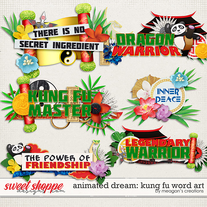 Animated Dream: Kung Fu Word Art by Meagan's Creations