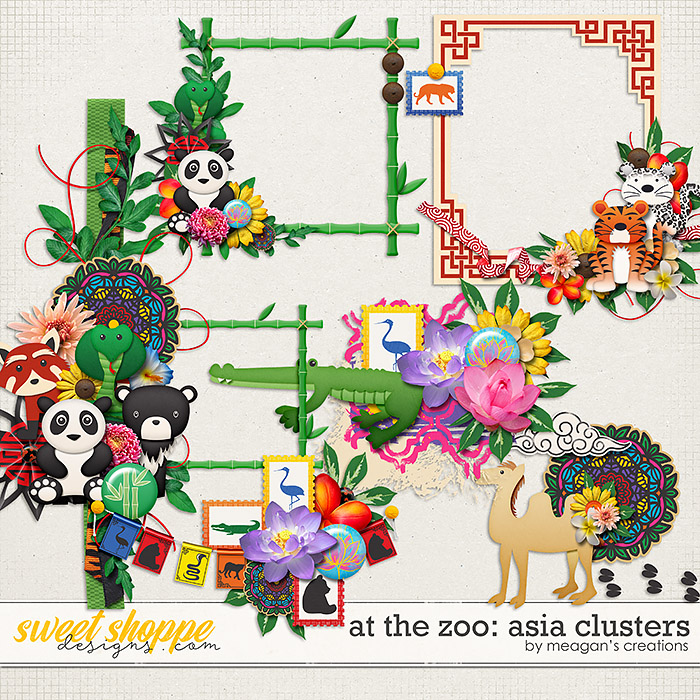 At the Zoo: Asia Clusters by Meagan's Creations At the Zoo: Asia Clusters by Meagan's Creations