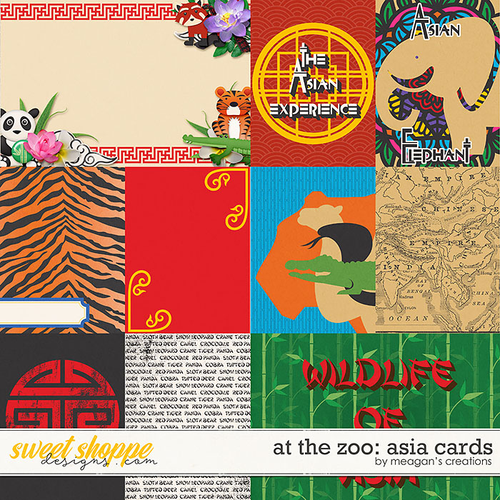 At the Zoo: Asia Cards by Meagan's Creations