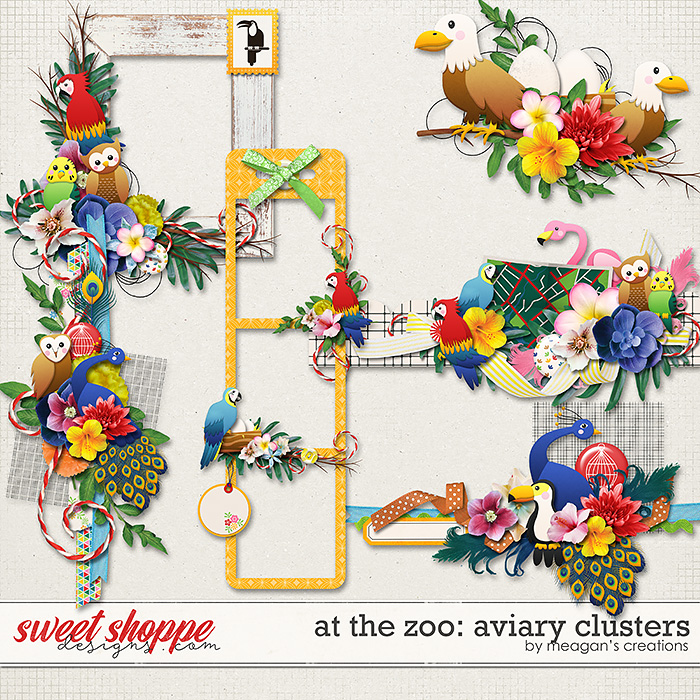 At the Zoo: Aviary Clusters by Meagan's Creations