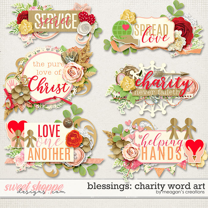 Blessings: Charity Word Art by Meagan's Creations