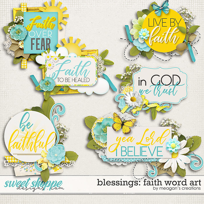 Blessings: Faith Word Art by Meagan's Creations