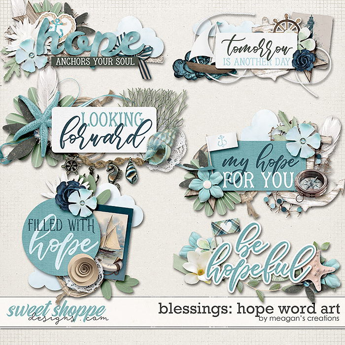 Blessings: Hope Word Art by Meagan's Creations