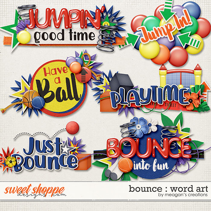 Bounce : Word Art by Meagan's Creations