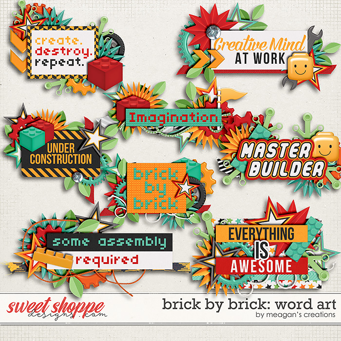 Brick by Brick: Word Art by Meagan's Creations Brick by Brick: Word Art by Meagan's Creations