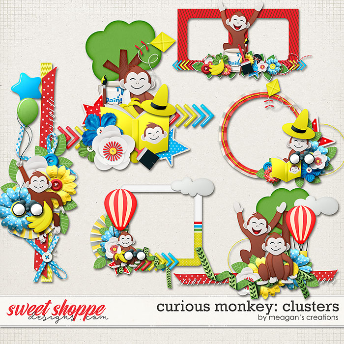 Curious Monkey: Clusters by Meagan's Creations