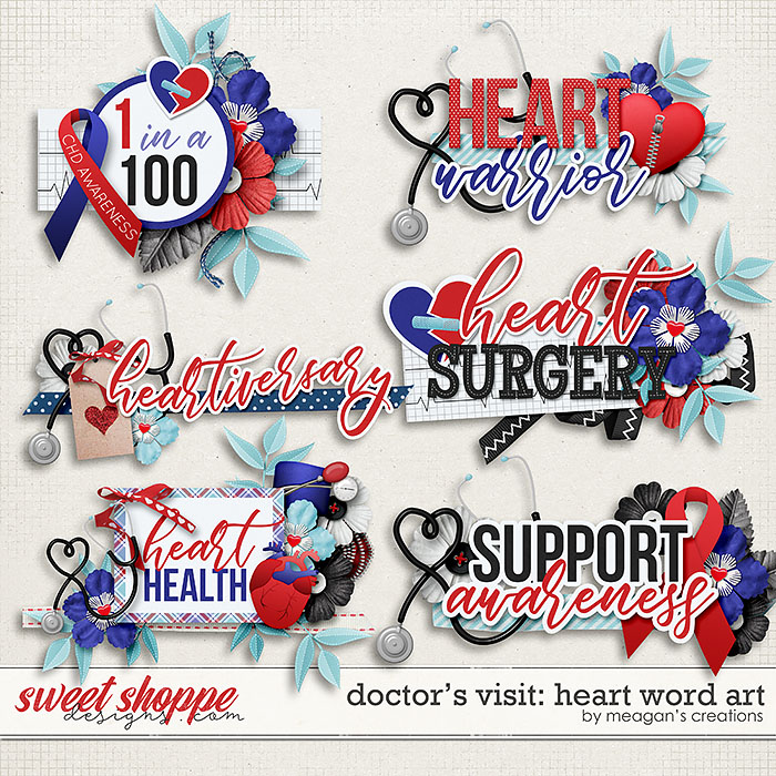 Doctor's Visit: Heart Word Art by Meagan's Creations