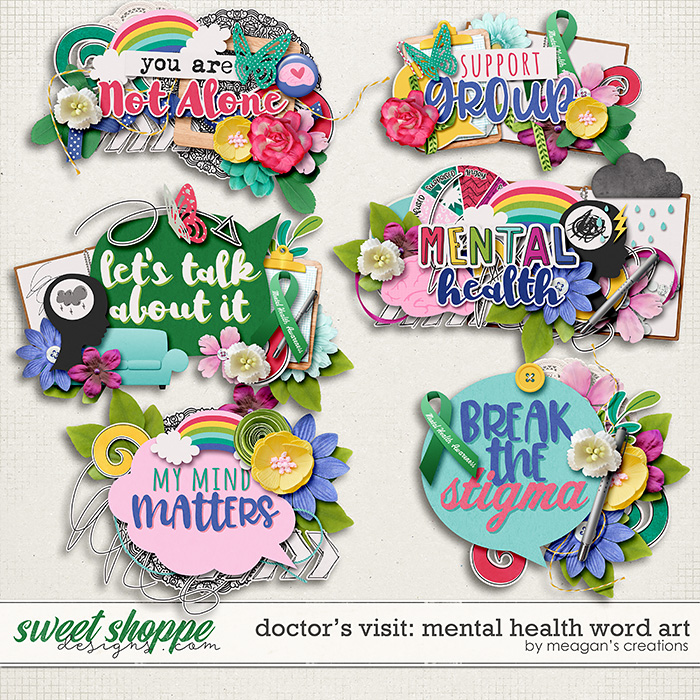 Doctor's Visit: Mental Health Word Art by Meagan's Creations