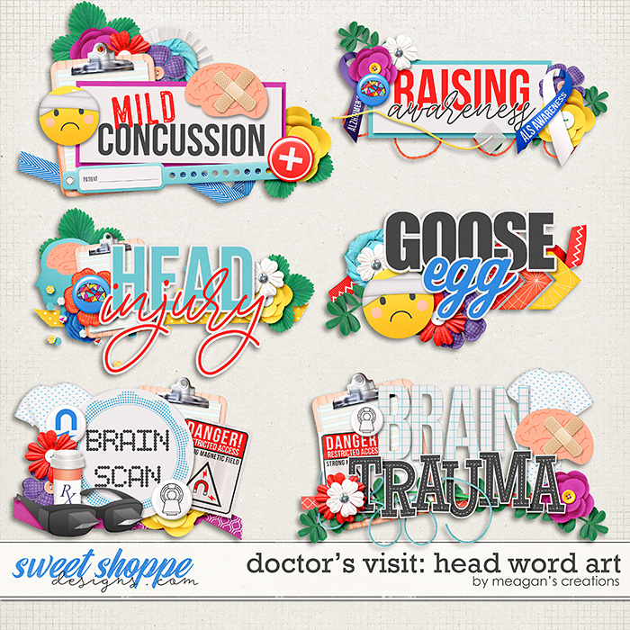 Doctor's Visit: Head Word Art by Meagan's Creations