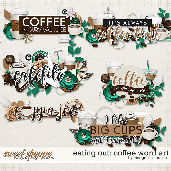 Eating Out: Coffee Word Art by Meagan's Creations