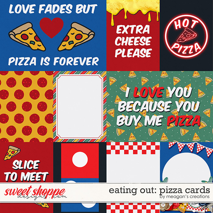 Eating Out: Pizza Cards by Meagan's Creations