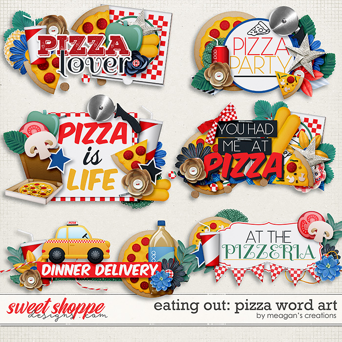 Eating Out: Pizza Word Art by Meagan's Creations