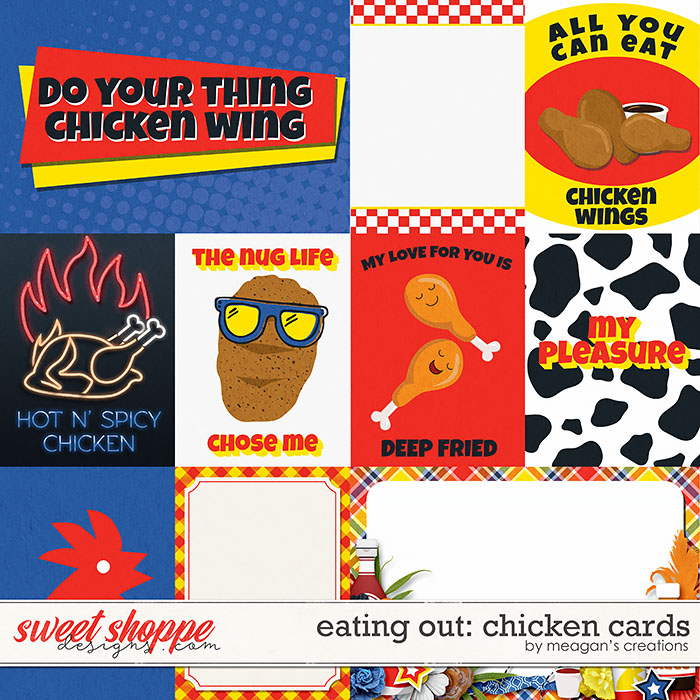 Eating Out: Chicken Cards by Meagan's Creations Eating Out: Chicken Cards by Meagan's Creations