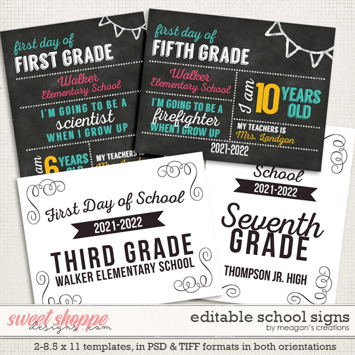 Editable School Signs by Meagan's Creations Editable School Signs by Meagan's Creations