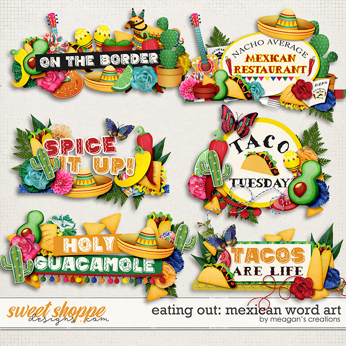 Eating Out: Mexican Word Art by Meagan's Creations