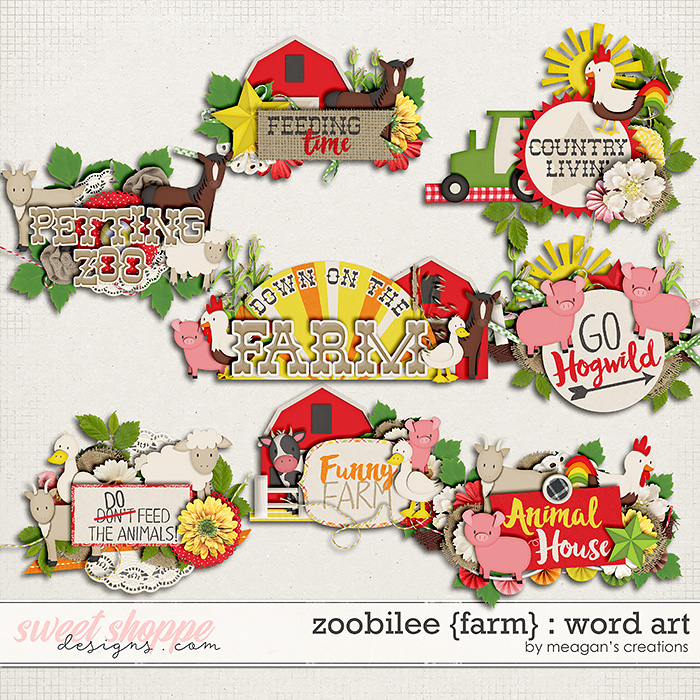 Zoobilee {Farm} : Word Art by Meagan's Creations