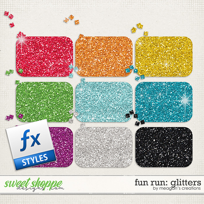 Fun Run Glitters by Meagan's Creations