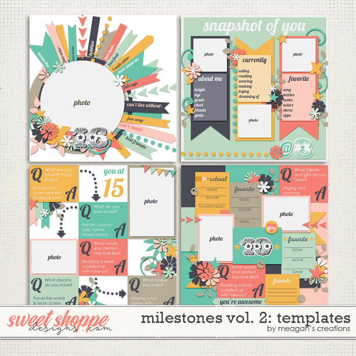 Milestones Volume 2: Templates by Meagan's Creations