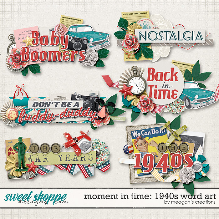 Moment in Time: 1940s Word Art by Meagan's Creations Moment in Time: 1940s Word Art by Meagan's Creations