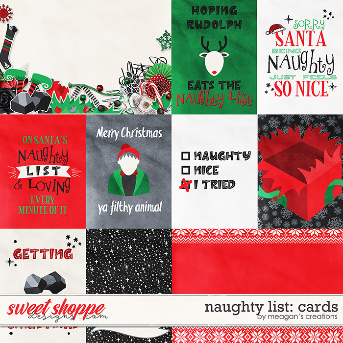 Naughty List: Cards by Meagan's Creations Naughty List: Cards by Meagan's Creations