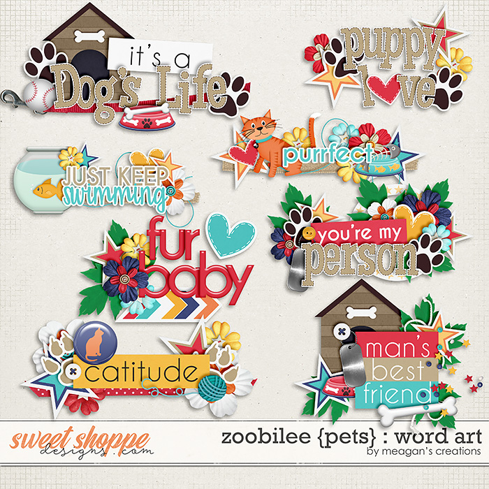 Zoobilee {Pets} : Word Art by Meagan's Creations Zoobilee {Pets} : Word Art by Meagan's Creations
