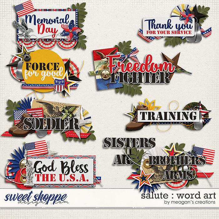 Salute : Word Art by Meagan's Creations