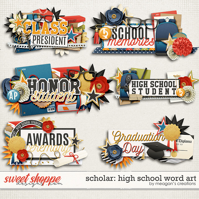Scholar: High School Word Art by Meagan's Creations