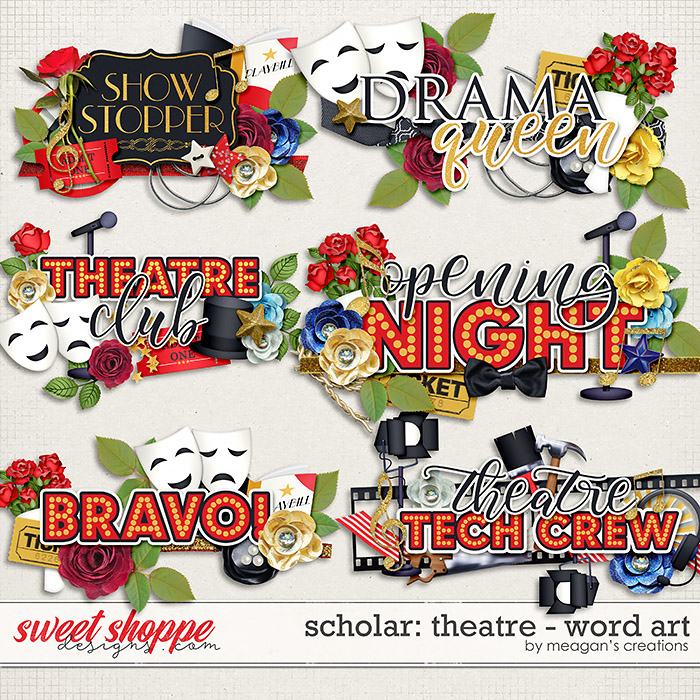 Scholar: Theatre Word Art by Meagan's Creations