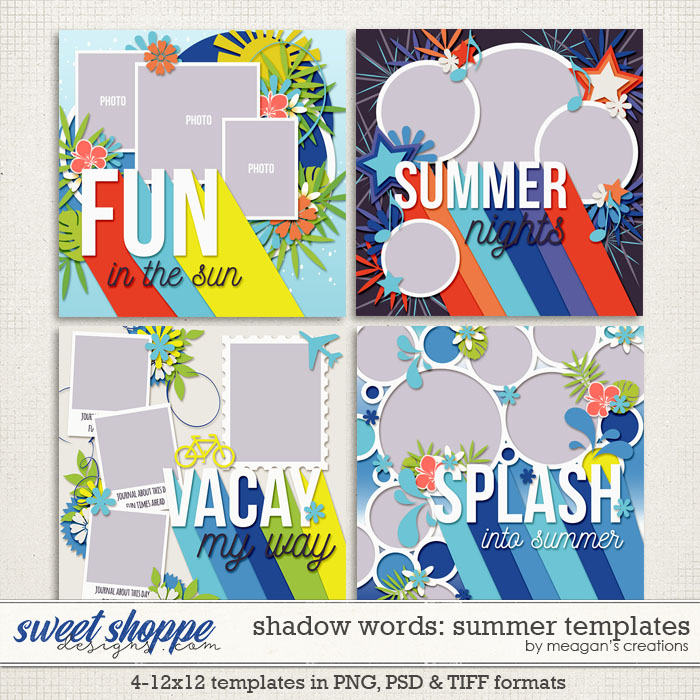 Shadow Words: Summer Templates by Meagan's Creations