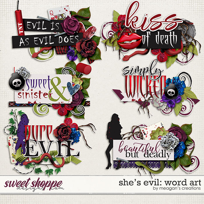 She's Evil: Word Art by Meagan's Creations She's Evil: Word Art by Meagan's Creations