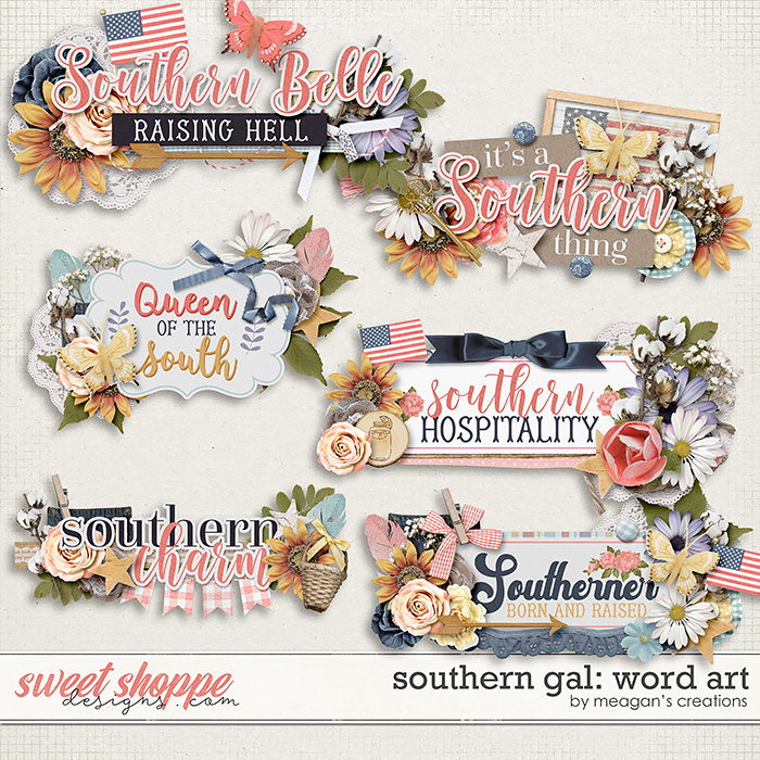 Southern Gal: Word Art by Meagan's Creations