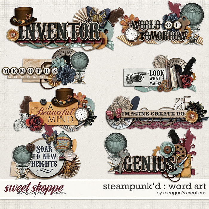 Steampunk'd : Word Art by Meagan's Creations Steampunk'd : Word Art by Meagan's Creations