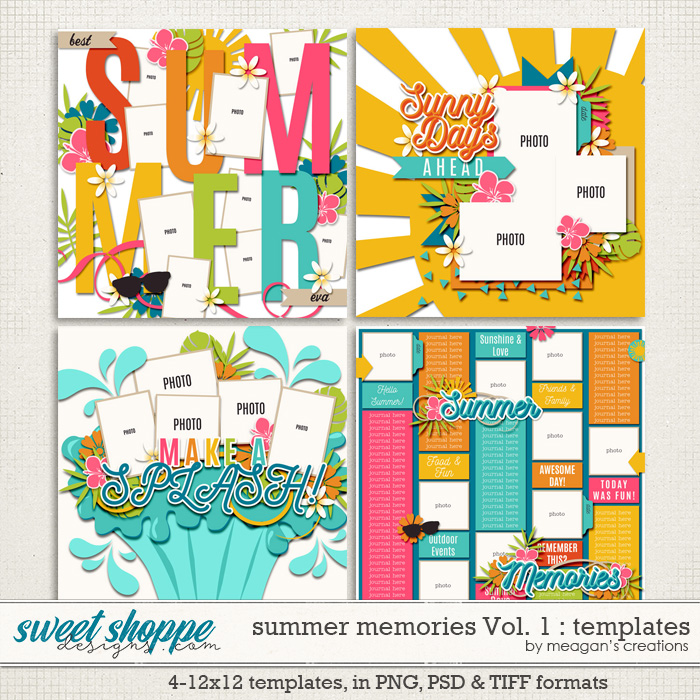 Summer Memories Vol. 1 Templates by Meagan's Creations
