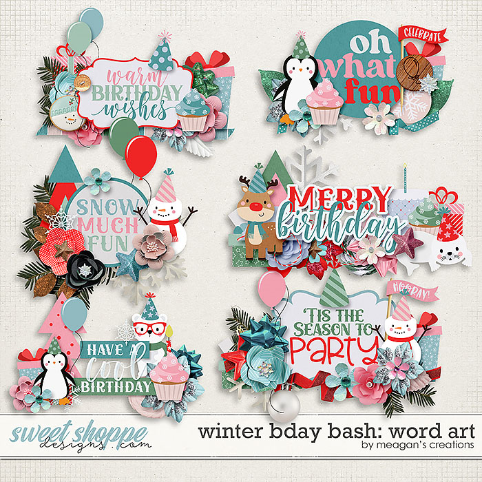 Winter Bday Bash: Word Art by Meagan's Creations Winter Bday Bash: Word Art by Meagan's Creations