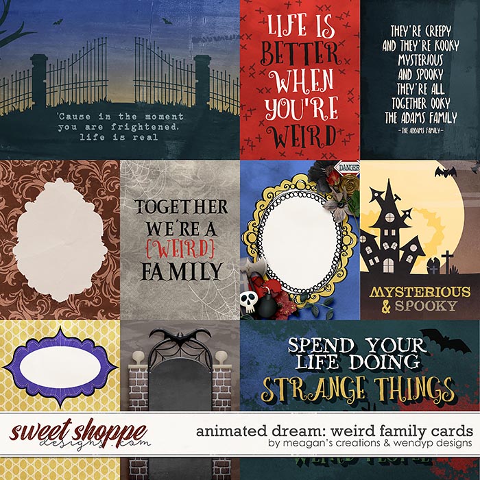 Animated Dream: Weird Family - Cards by Meagan's Creations & WendyP Designs Animated Dream: Weird Family - Cards by Meagan's Creations & WendyP Designs
