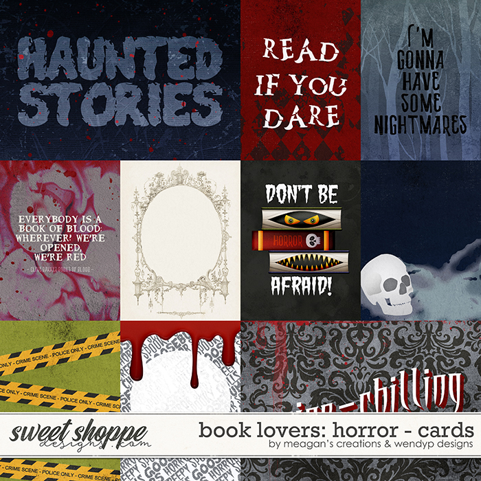 Book Lovers: Horror Cards by Meagan's Creations & WendyP Designs Book Lovers: Horror Cards by Meagan's Creations & WendyP Designs