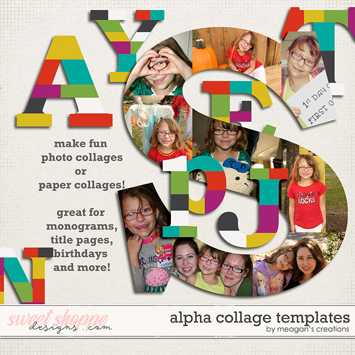 Alpha Collage Templates by Meagan's Creations