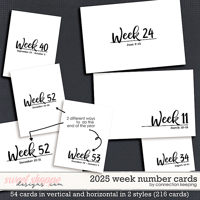 2025 Week Number Cards by Connection Keeping
