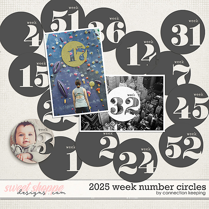 2025 Week Number Circles by Connection Keeping