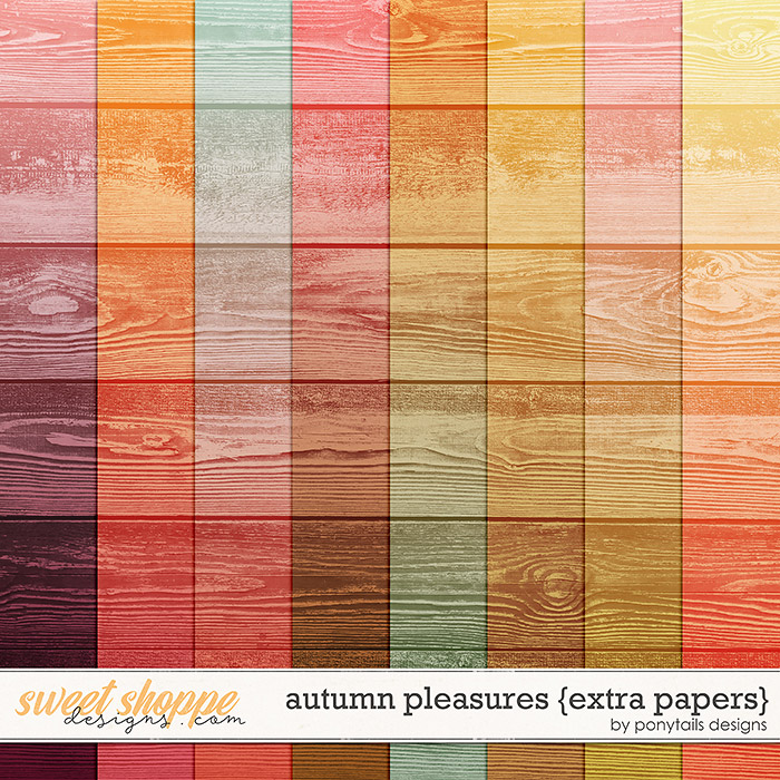 Autumn Pleasures Extra Papers by Ponytails
