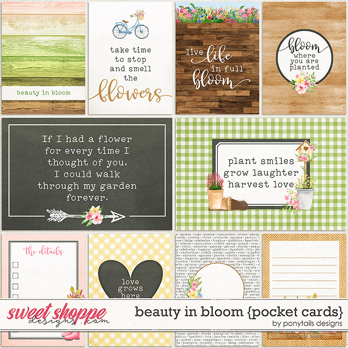Beauty in Bloom Pocket Cards by Ponytails