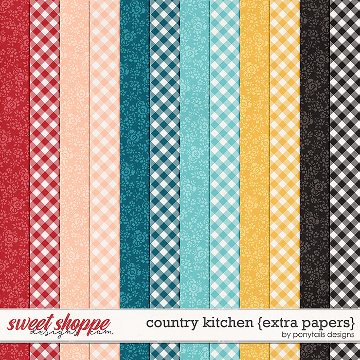 Country Kitchen Extra Papers by Ponytails