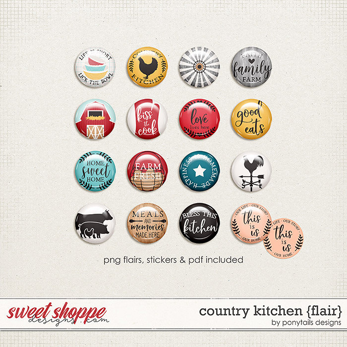 Country Kitchen Flair by Ponytails