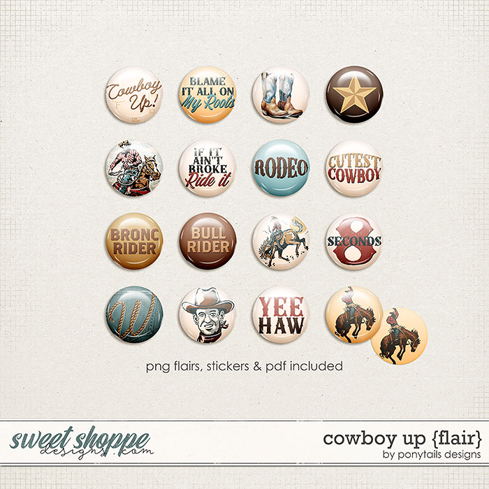 Cowboy Up Flair by Ponytails