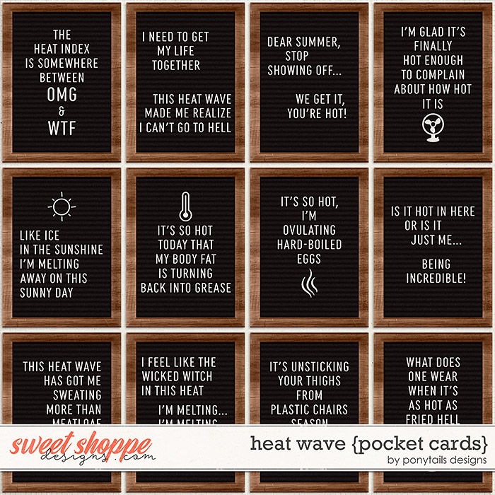 Heat Wave Pocket Cards by Ponytails