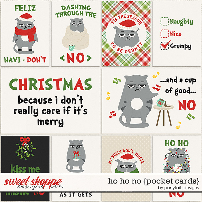 Ho Ho No Pocket Cards by Ponytails