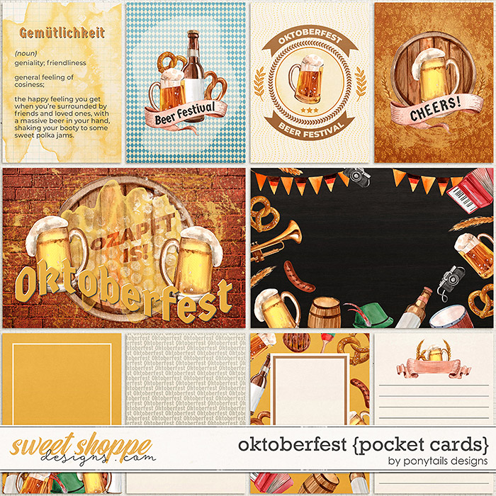 Oktoberfest Pocket Cards by Ponytails