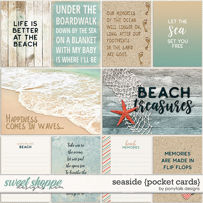 Seaside Pocket Cards by Ponytails